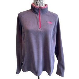 THE NORTH FACE Womens Fleece Purple and pink 1/4 Zip Large outdoor